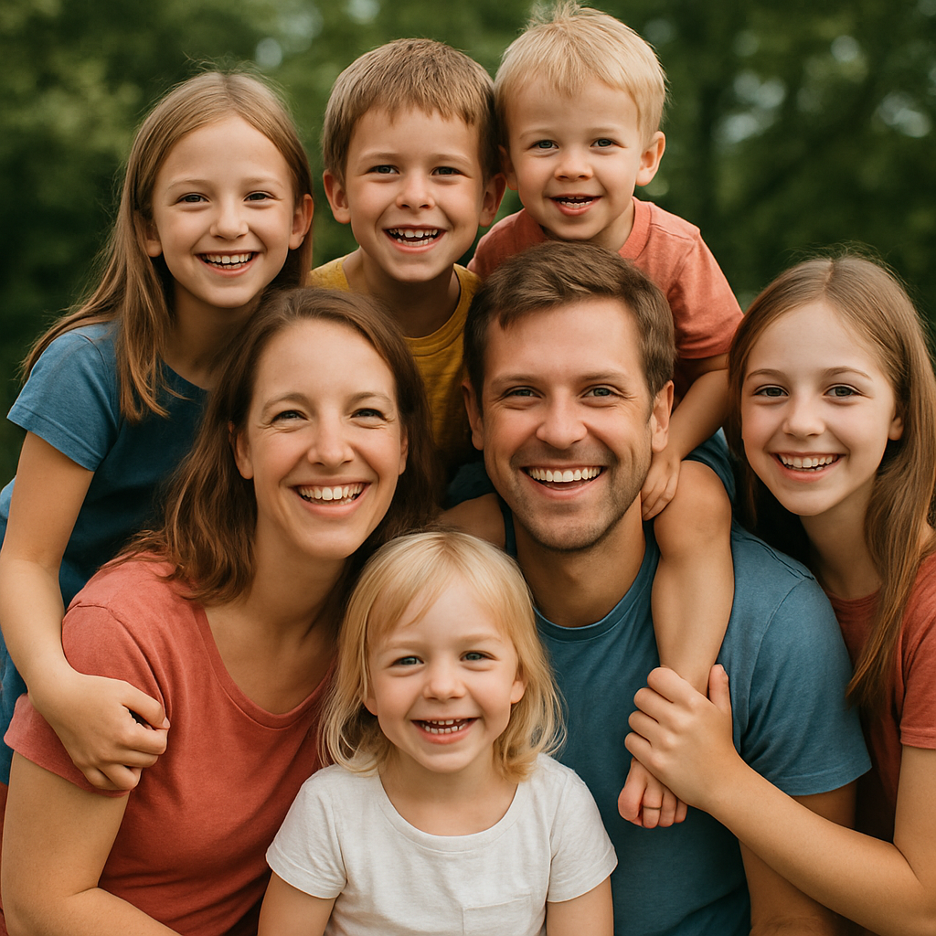 Happy Family many kids-1